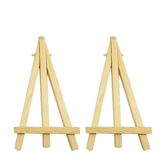 MasteelfCA 4Pcs Small Tabletop Wood Display Artist A-Frame Easel Photo Frame Bracket Photo Painting Triangle Easel-Small Size