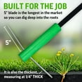 thumbnail image 4 of BICRACKIE Stand-Up Crack Weeding Tool with 60" Steel Pole; Steel Blade with 2-Sized, 5" Tapered Ends for Driveways, Patios, Sidewalks, Pavers to Remove Weeds Easily; Made in USA, 4 of 15