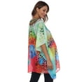 thumbnail image 3 of White Mark Women's Maternity Short Caftan with Tie-up Neckline, 3 of 6