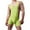 Yellow, variant on Mens Mesh Breathable Bodysuit Solid Color Elastic Sleeveless Jumpsuit Basic Layer Athletic Supporters Leotard