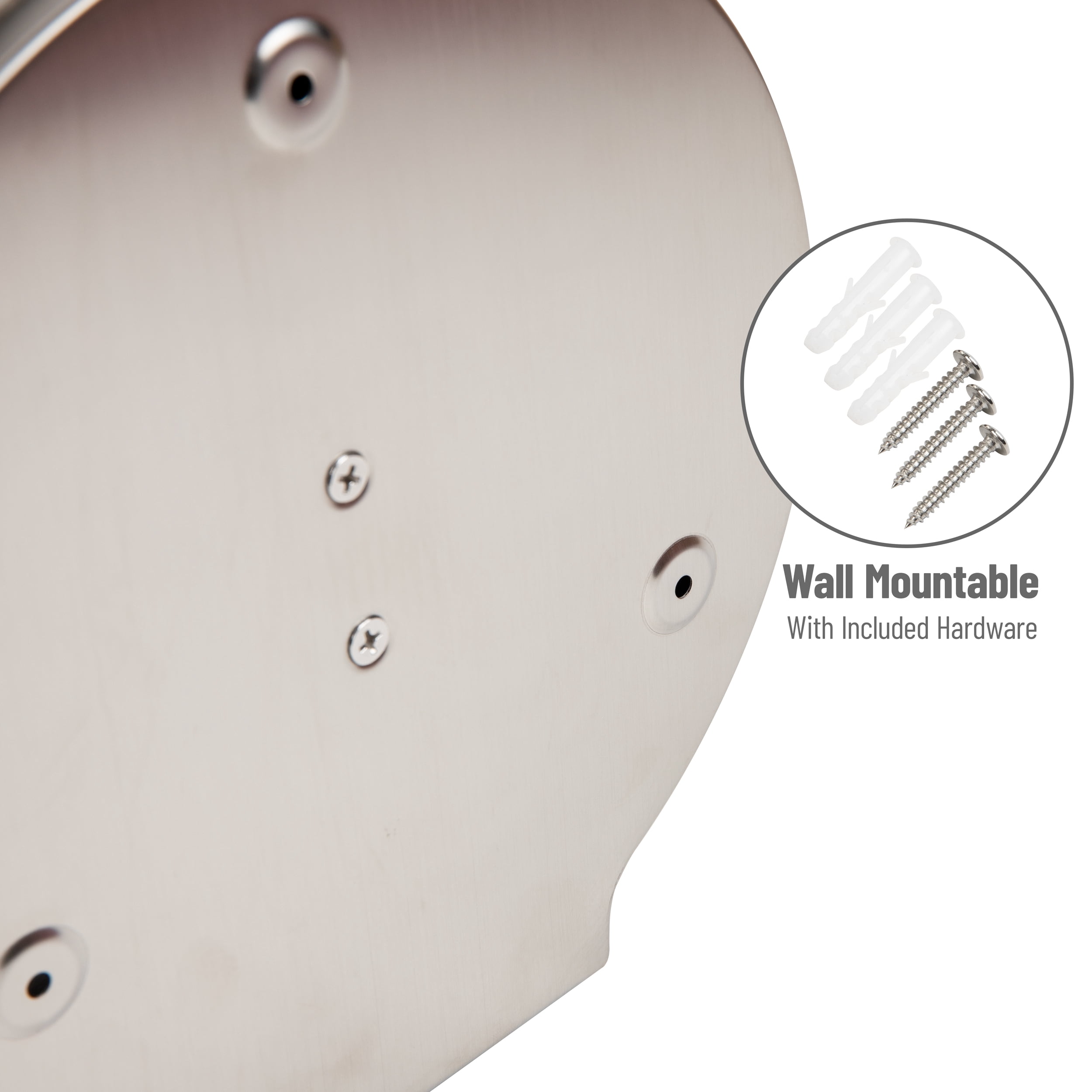Mind Reader Silver Wall-Mounted Commercial Toilet Paper Holder