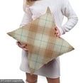 thumbnail image 5 of Ambesonne Buffalo Check Fabric by the Yard Upholstery, Vintage Fashion Plaid, 1 Yard, Pale Brown Almond Tan, 5 of 5