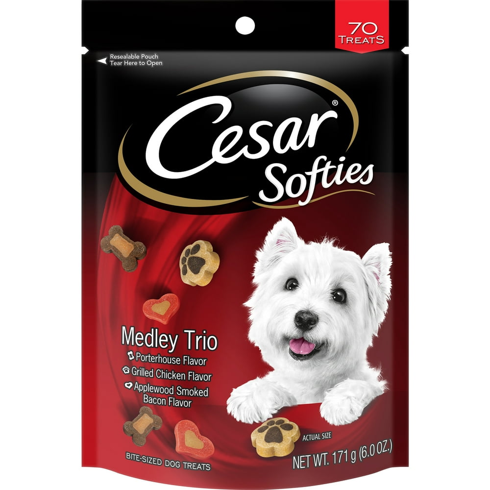 CESAR SOFTIES Chewy Small Dog Treats Medley Trio, 6 oz. Pouch Walmart