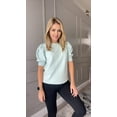 thumbnail image 3 of Sherrylily Spring Women Puff Short Sleeve Sweater Tops Crew Neck Casual Blouses, 3 of 6