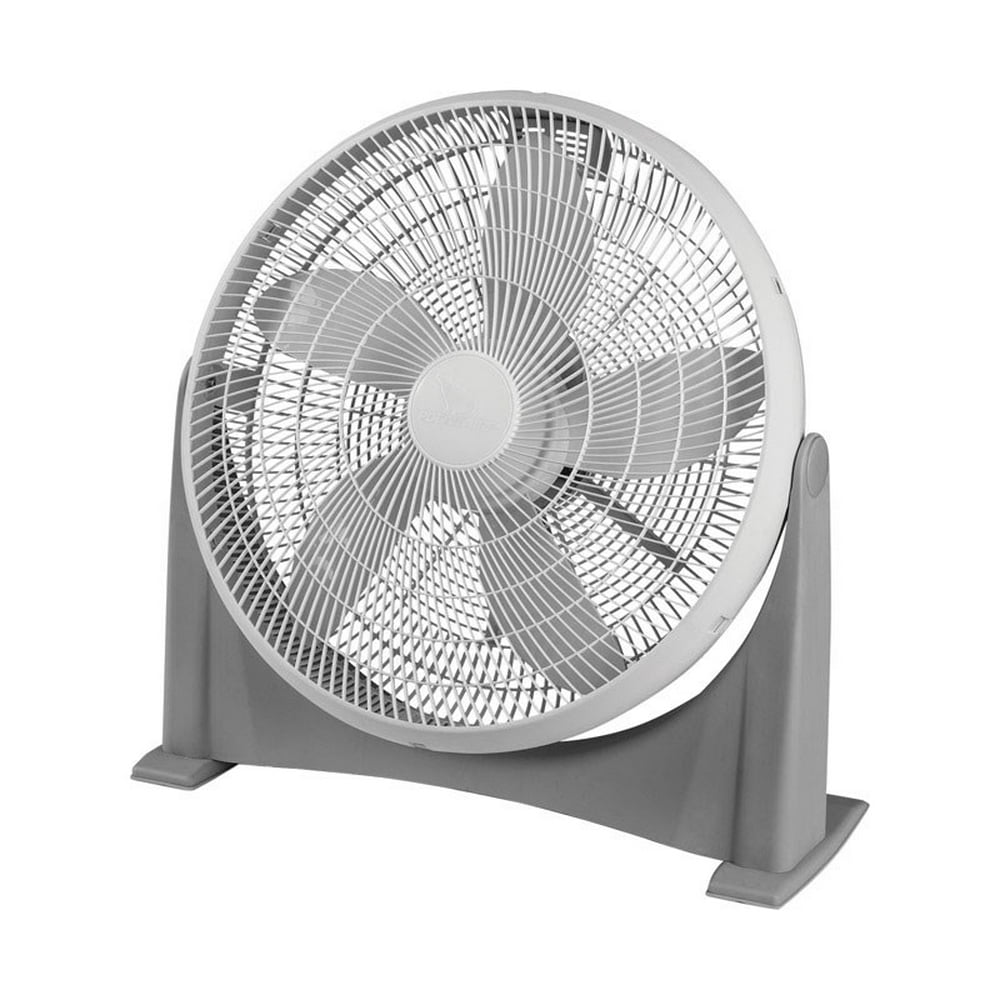 Polar Aire Air Circulator Floor Fan Deluxe 20 In. 3 Speed Gray & White