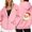 Pink, variant on NinXxx Ladies' Christmas Zipper Long Sleeve Pocket Drawstring Hooded Sweatshirt Grey M