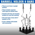 thumbnail image 5 of Soporte vertical para barras Yes4All de acero con 9 ranuras, 5 of 5