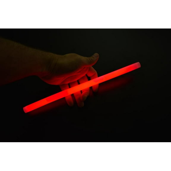 DirectGlow 10 Ct Red Jumbo 12 Inch Glow Sticks Bright Industrial Grade