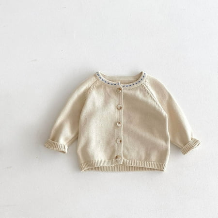

ameIAEA Toddler Baby Girls Boys Button Down Cardigan Kids Fall Long Sleeve Knit Sweater Tops