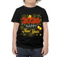 thumbnail image 2 of 2026 Happy New Year Shirt 𝓴𝓲𝓭𝓼 Black T-Shirt With Gold Glitter Design, Festive Party Tee For New Year Celebration, Casual Holiday Top For 𝓴𝓲𝓭𝓼 100, 2 of 7