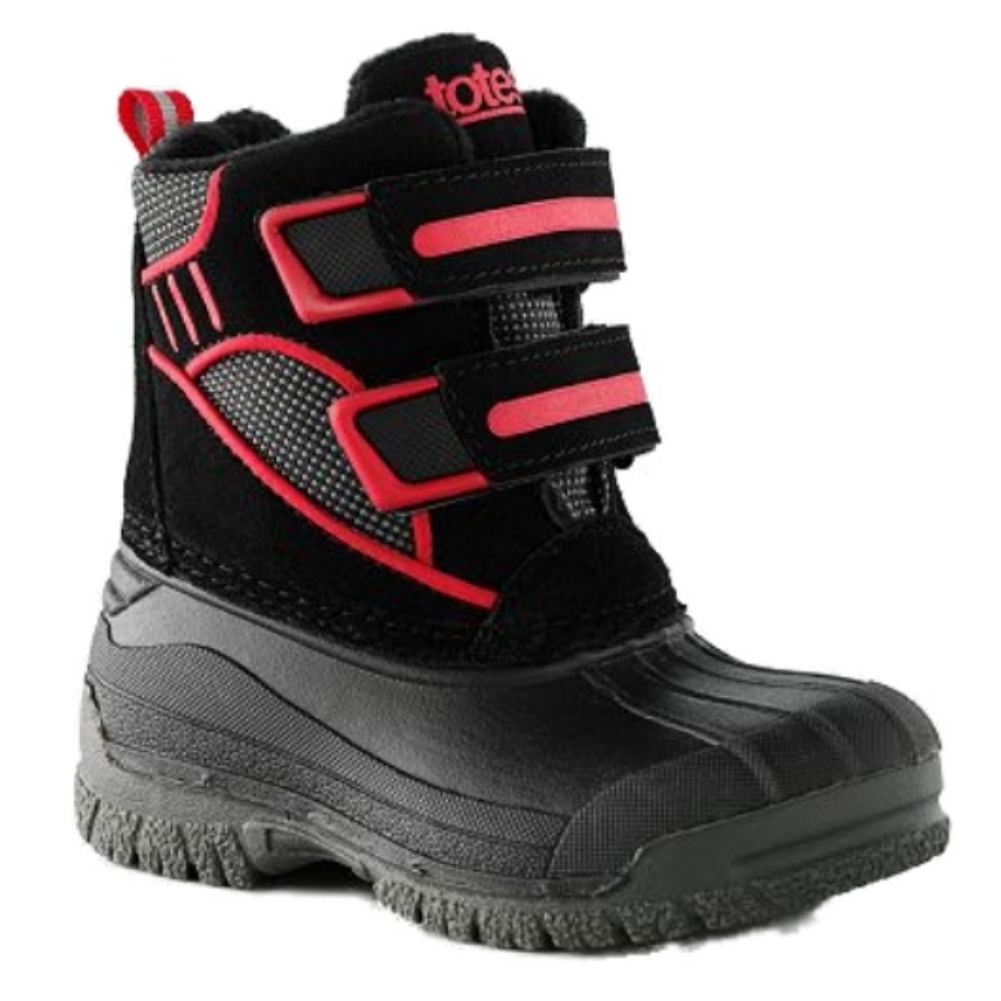 Boys Black \u0026 Red Snow Boots 