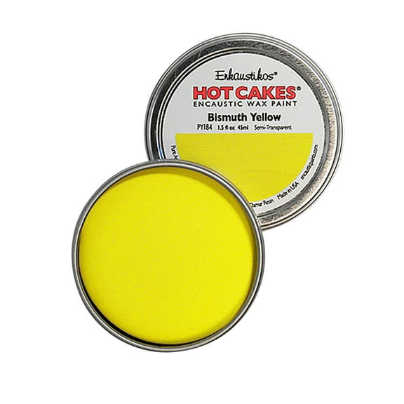 Enkaustikos Hot Cake Encaustic Wax Paint, 1.5 oz. Tin, Bismuth Yellow