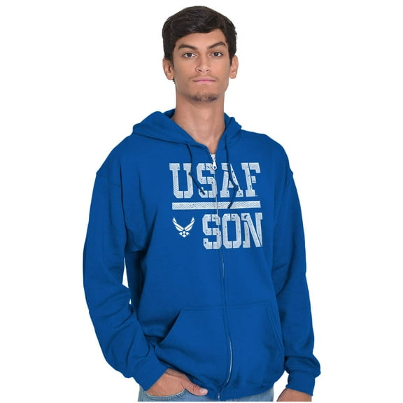 USAF Son United States Air Force Zip Hoodie Sweatshirt Men Brisco Brands S