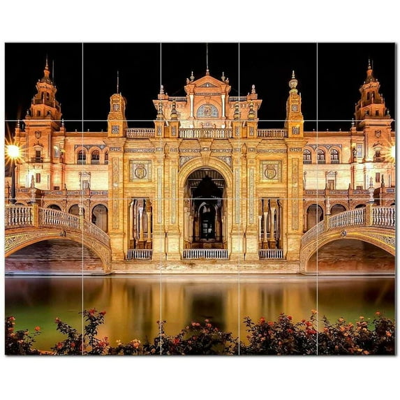 Monument Ceramic Tile Mural Kitchen Backsplash Bathroom Shower, 400881-XL54