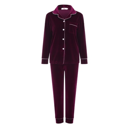 

TAIAOJING Family Matching Pajams Set Women Family Soild Green Velvet Pajamas Holiday Home Family Sleepwear Set