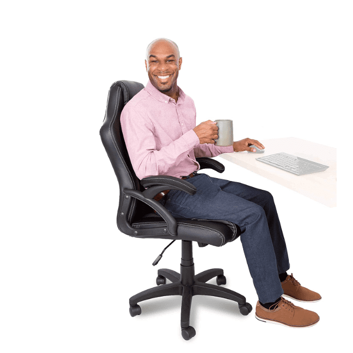 Stand Steady Ergonomic Desk Chair Supportive Office Chair with Padded Cushions & Headrest