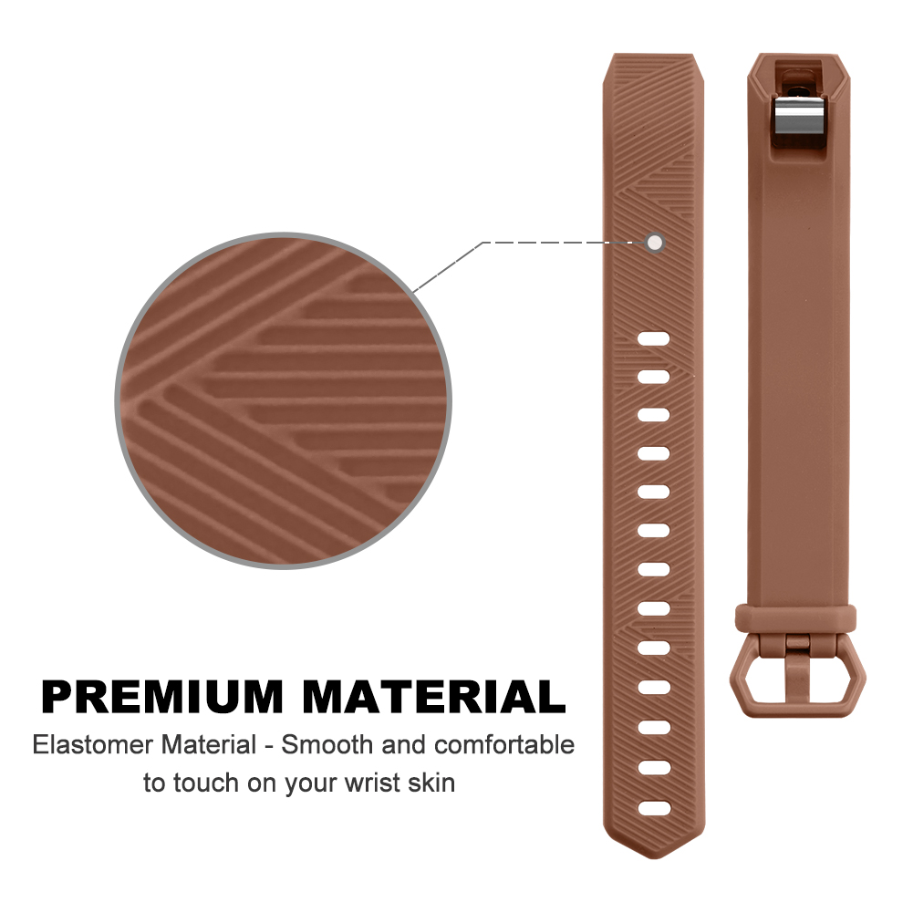 Fitbit Alta Bands Fitbit Alta HR Strap Adjustable Replacement Wrist Bands Soft Silicone Material Strap(Brown, Small) - image 4 of 7
