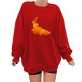 thumbnail image 1 of Qiopertar Blouse à Manches Longues Imprimée Mode Automne pour Femmes Col Rond Pull Décontracté Offres de la Semaine Liquidation à Moins de 5$ jusqu'à 90 % de Réduction, 1 of 3