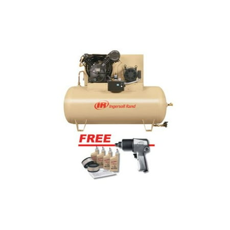 Ingersoll Rand Compressors 2545E10-VPTS Electric Driven Two Stage 10 HP w/ FREE Air Impact Wrench an