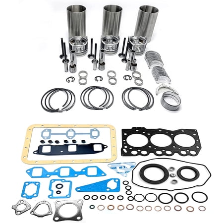 Seapple 3TN66 3TN66L-UT Overhaul Rebuild Kit Compatible with Yanmar Engine John Deere 330 332 Tractor Toyota 3SDK3 4SDK3 Loader