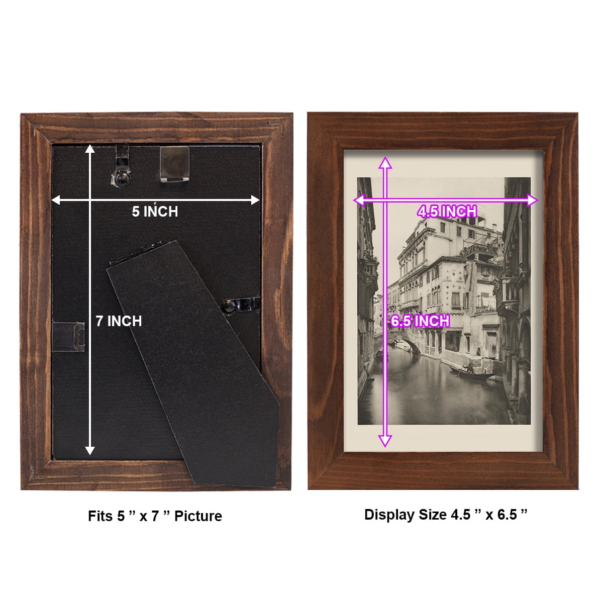 Vintage Views of Venice VI - Framed Print w/glass - Chestnut