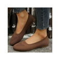thumbnail image 3 of Frontwalk Womens Loafers Round Toe Flat Shoes Slip On Flats Ballets Lightweight Casual Women Comfort Dress Shoe Brown 9, 3 of 3