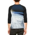 thumbnail image 2 of Hurricane at Sunrise Force of Nature Mens Raglan T Shirt White-Black SM, 2 of 2