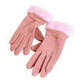 thumbnail image 2 of Winter Gloves, Women's Touchscreen Thermal Gloves, Fleece Lined Windproof Cuff Gloves, Daily Gloves for Women, Cold Weather, Outdoor & Indoor, Cute & Warm, Gifts Baberdicy, Ideal for Women, 2 of 5