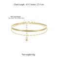thumbnail image 5 of FindChic Waterproof Ankle Bracelets for Women, 14K Gold Plated Anklets Stainless Steel Layered Summer Foot Chain Birthday Mothers Day Jewelry Gifts Mom Wife Her Adults Age Ideas, 5 of 9