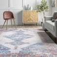 thumbnail image 6 of nuLOOM Olga SpinClean Machine Washable Distressed Vintage Medallion Area Rug, 3' x 5', Olga Blue, 6 of 7