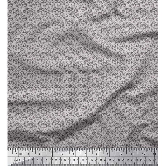 Soimoi Cotton Voile Fabric Leopard Skin Small Printed Fabric 1 Yard 56 Inch Wide