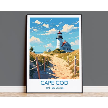Cape Cod Poster, Travel Print of Cape Cod, Massachusetts, USA, Travel Gift, 8x12 UNFRAMED