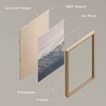 thumbnail image 4 of PixonSign Framed Wall Art Snowy Mountain Range Posters, Set of 2 Washed Out Duotone Pink Sky Nature Landscape Illustrations Wall Decor, Adhesive Canvas Prints for Home Decor - 12"x16" Natural, 4 of 5