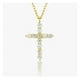 thumbnail image 3 of Collar de cruz con diamantes completos Cadena de clavícula para mujer Collar colgante de oro de 14 quilates para mujer, 3 of 6