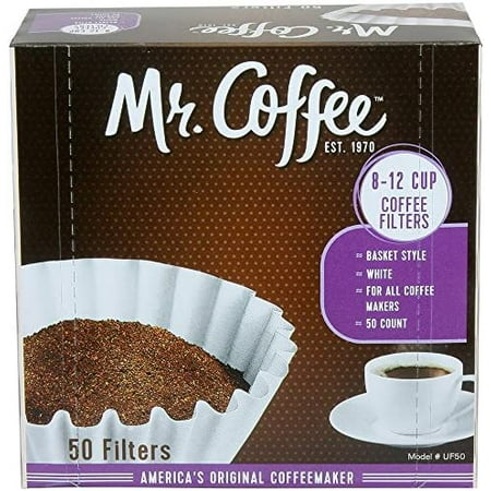 

Basket Coffee Filters 8-12 Cup White Paper 8-Inch 50-Count Boxes (Pack Of 12) (Packaging May Vary)