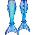 thumbnail image 2 of Fin Fun Atlantis - Mermaid Tail w/ Reinforced Tips & Monofin | 3D Side & Back Fins - for Women, Teen and Adults - (Pacific Pearl, Adult S), 2 of 7
