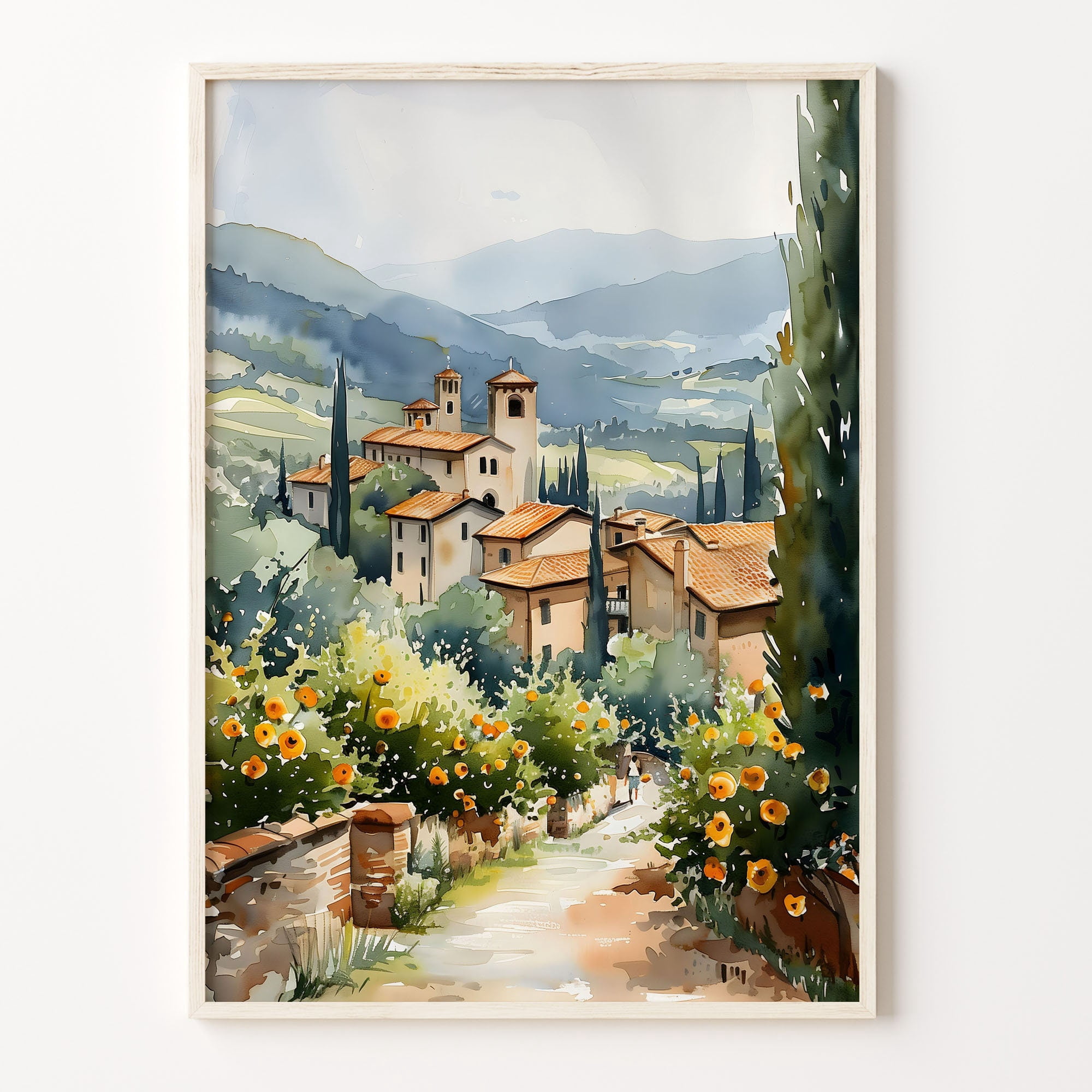 Tuscany Italy Travel Art Decorative Wall Poster , Poster Print Only