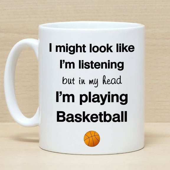 Basketball Mug, Basketball Gift, Funny Gift Mug, Mug for M1en, Gift for M1en, Mug With Saying, Spor Gift, Funny Gift Idea, With Mug B1Ox, - Ey UK