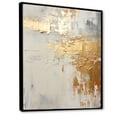 thumbnail image 2 of Designart "Contemporary Beige And Gold River Scenery" Coastal Ocean Floater Framed Wall Art Living Room, 2 of 5