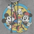 thumbnail image 2 of Junior's Mickey & Friends Retro Buddies Cowl Neck Sweatshirt Gray Heather Large, 2 of 4