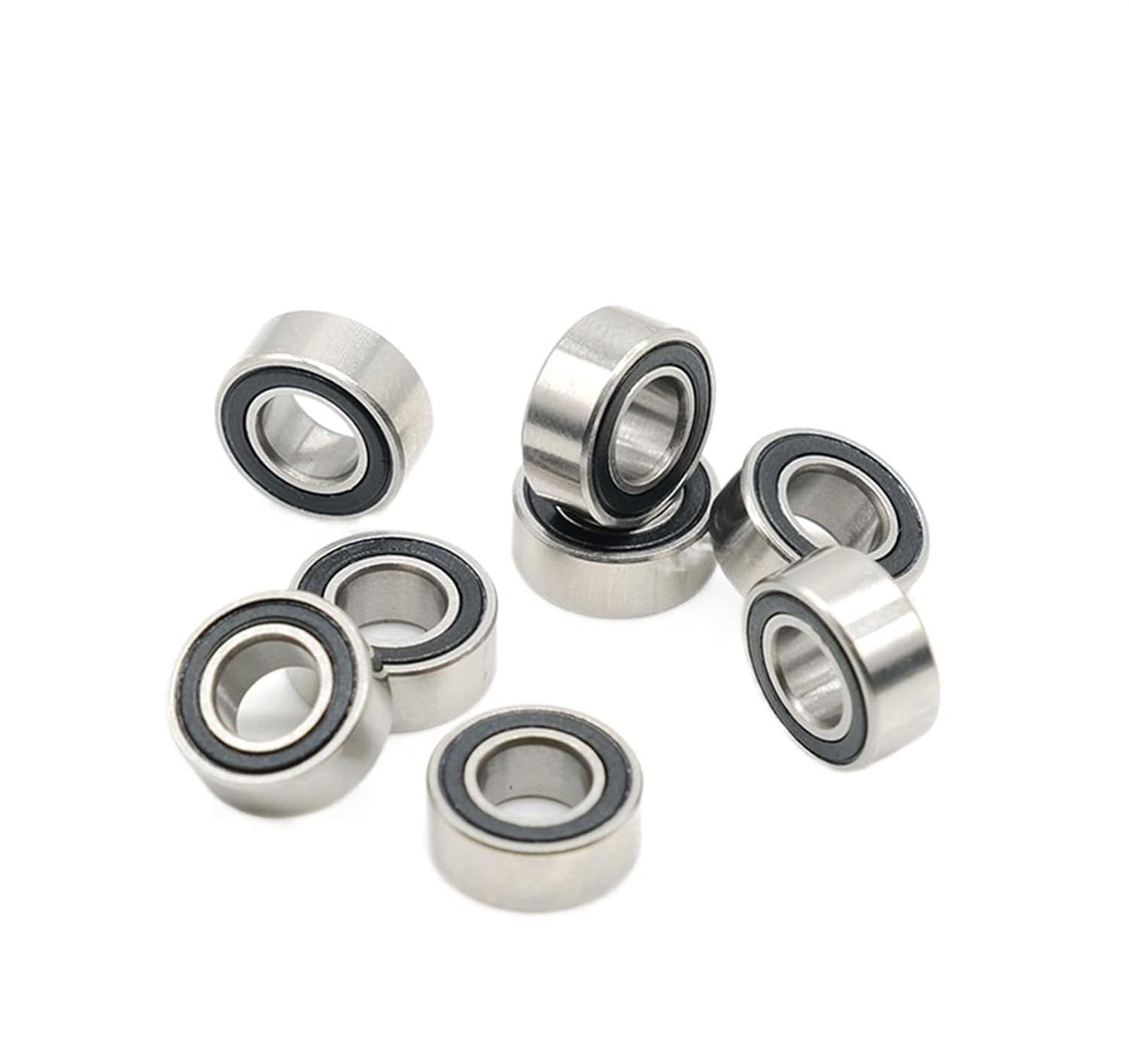 Bimetal Seal Shield Micro deep Groove Bearing 10PCS MR105RS 5x10x4mm ABEC-7 Ball Bearings Black Sealed