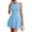 Light Blue, variant on Women's Summer Mini Dress Sleeveless Ruched A Line Ruffle Flowy Short Cute Dresses Party Date Night Outfits