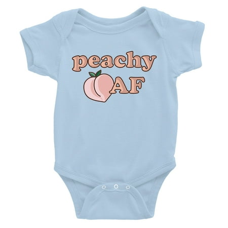 

365 Printing Peachy AF Baby Bodysuit Gift Sky Blue Baby Birthday Baby Jumpsuit