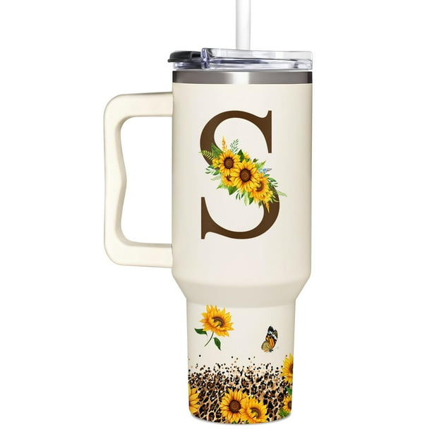 Vaso SUFAVN con monograma de girasoles, 1,2 L, con asa