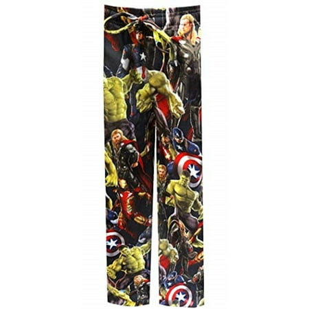 American Lounge Pants - Marvel Avengers Comic Book Print Men's Sleep Lounge Pants Captain America