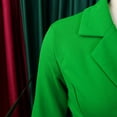 thumbnail image 6 of AURA Plus Size Notched Lapel A Line Midi Dress High Waist Pleated 3 4 Sleeve Elegant Autumn Work Dress, 6 of 9
