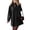 Black, variant on Women's Denim Shirt Dresses Long Sleeve Pleated Jean Dress Button Down Casual Tunic Top, S