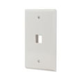 thumbnail image 1 of axGear 1 Port Keystone Wall Plate Single Gang Standard Size RJ45 Jack Modular Insert Cat5e Cat6 Ethernet Port White, 1 of 3