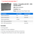 thumbnail image 2 of Radiator - Compatible with 2001 - 2006 Hyundai Elantra 2002 2003 2004 2005, 2 of 2