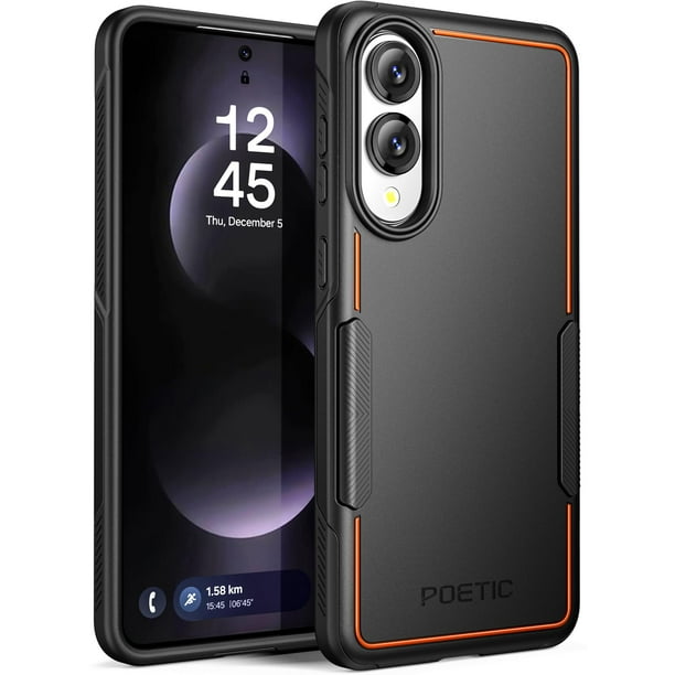 Funda de teléfono Poetic Neon para Samsung Galaxy S25 Edge 5G negra
